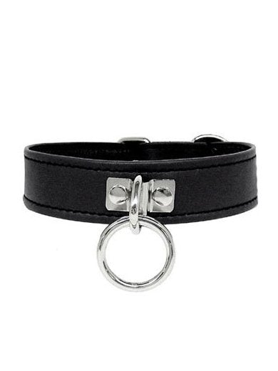 Leather Collar With O-Ring