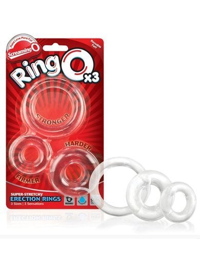 RingO 3-pack Stretchy Clear Cock Rings