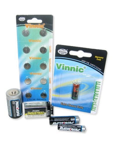 Batteries – AA, AAA, AAAA, Watch, C, N, Nine-Volt