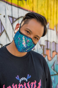 Sequin Tailored Mask