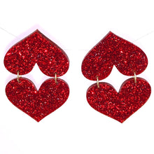 Load image into Gallery viewer, Double Heart Earrings
